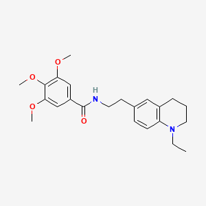 molecular formula C23H30N2O4 B2714101 N-(2-(1-乙基-1,2,3,4-四氢喹啉-6-基)乙基)-3,4,5-三甲氧基苯甲酰胺 CAS No. 955528-27-5