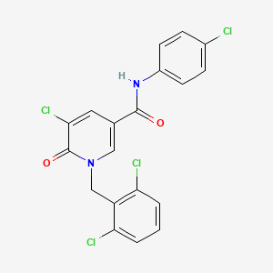 molecular formula C19H12Cl4N2O2 B2714102 5-氯-N-(4-氯苯基)-1-(2,6-二氯苯甲基)-6-氧代-1,6-二氢-3-吡啶羧酰胺 CAS No. 339023-91-5