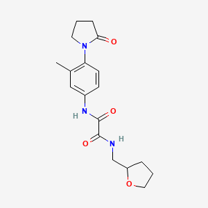 N1-(3-methyl-4-(2-oxopyrrolidin-1-yl)phenyl)-N2-((tetrahydrofuran-2-yl)methyl)oxalamide