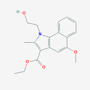 molecular formula C19H21NO4 B271412 ethyl 1-(2-hydroxyethyl)-5-methoxy-2-methyl-1H-benzo[g]indole-3-carboxylate 