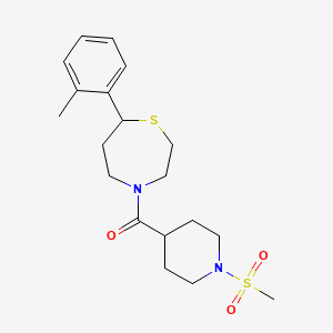 (1-(Methylsulfonyl)piperidin-4-yl)(7-(o-tolyl)-1,4-thiazepan-4-yl)methanone