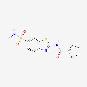 N-[6-(methylsulfamoyl)-1,3-benzothiazol-2-yl]furan-2-carboxamide