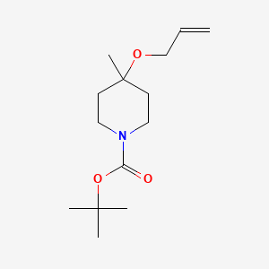 molecular formula C14H25NO3 B2714135 叔丁基 4-(烯丙氧基)-4-甲基哌啶-1-甲酸酯 CAS No. 1551896-48-0