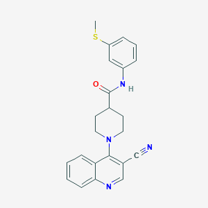 molecular formula C23H22N4OS B2714143 N~4~-allyl-N~1~-[4-({[(3-fluorophenyl)amino]carbonyl}amino)phenyl]piperidine-1,4-dicarboxamide CAS No. 1207040-49-0