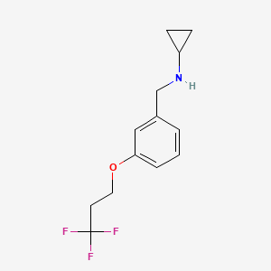 N-[[3-(3,3,3-trifluoropropoxy)phenyl]methyl]cyclopropanamine