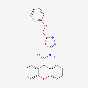molecular formula C23H17N3O4 B2714153 N-[5-(phenoxymethyl)-1,3,4-oxadiazol-2-yl]-9H-xanthene-9-carboxamide CAS No. 1286704-71-9