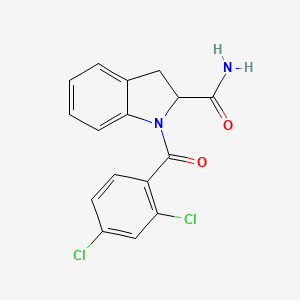 molecular formula C16H12Cl2N2O2 B2714158 1-(2,4-Dichlorobenzoyl)indoline-2-carboxamide CAS No. 1101188-83-3
