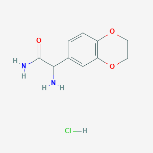 2-Amino-2-(2,3-dihydro-1,4-benzodioxin-6-yl)acetamide hydrochloride