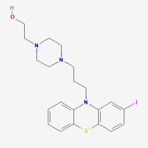 molecular formula C21H26IN3OS B2714169 2-[4-[3-(2-碘苯并噻嗪-10-基)丙基]哌嗪-1-基]乙醇 CAS No. 2416229-11-1