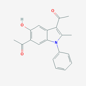 molecular formula C19H17NO3 B271417 1-(3-acetyl-5-hydroxy-2-methyl-1-phenyl-1H-indol-6-yl)ethanone 