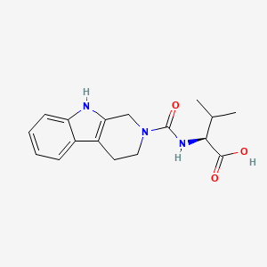 molecular formula C17H21N3O3 B2714179 (2S)-3-methyl-2-(1,3,4,9-tetrahydropyrido[3,4-b]indole-2-carbonylamino)butanoic acid CAS No. 1014100-68-5