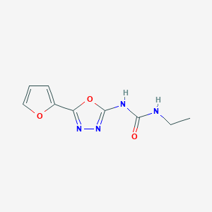 1-Ethyl-3-(5-(furan-2-yl)-1,3,4-oxadiazol-2-yl)urea