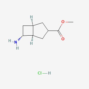 molecular formula C9H16ClNO2 B2714184 Methyl (1R,5R,6R)-6-aminobicyclo[3.2.0]heptane-3-carboxylate;hydrochloride CAS No. 2155848-04-5