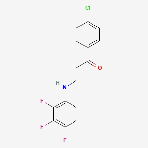 molecular formula C15H11ClF3NO B2714186 1-(4-氯苯基)-3-(2,3,4-三氟苯胺基)-1-丙酮 CAS No. 868255-69-0