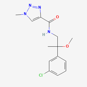molecular formula C14H17ClN4O2 B2714188 N-(2-(3-氯苯基)-2-甲氧基丙基)-1-甲基-1H-1,2,3-三唑-4-甲酰胺 CAS No. 1795470-96-0