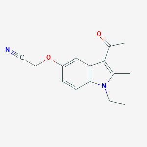 [(1-Ethyl-2-methyl-3-acetyl-1H-indole-5-yl)oxy]acetonitrile