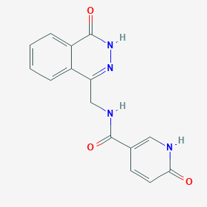 molecular formula C15H12N4O3 B2714190 6-oxo-N-((4-oxo-3,4-dihydrophthalazin-1-yl)methyl)-1,6-dihydropyridine-3-carboxamide CAS No. 1226444-43-4