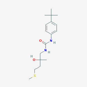 molecular formula C17H28N2O2S B2714191 1-(4-(Tert-butyl)phenyl)-3-(2-hydroxy-2-methyl-4-(methylthio)butyl)urea CAS No. 1396791-30-2
