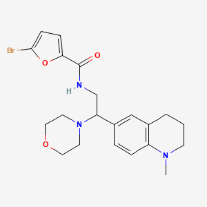 molecular formula C21H26BrN3O3 B2714192 5-bromo-N-(2-(1-methyl-1,2,3,4-tetrahydroquinolin-6-yl)-2-morpholinoethyl)furan-2-carboxamide CAS No. 922113-55-1