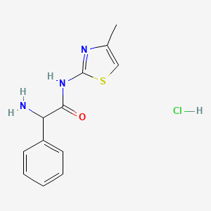 2-Amino-N-(4-methyl-1,3-thiazol-2-yl)-2-phenylacetamide;hydrochloride