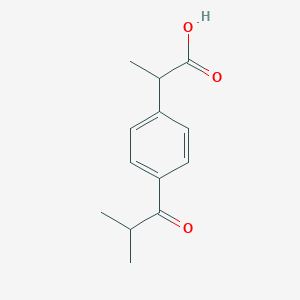 molecular formula C13H16O3 B027142 2-(4-异丁酰基苯基)丙酸 CAS No. 65813-55-0