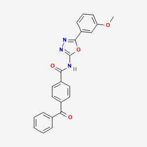 molecular formula C23H17N3O4 B2714201 4-benzoyl-N-[5-(3-methoxyphenyl)-1,3,4-oxadiazol-2-yl]benzamide CAS No. 865286-29-9