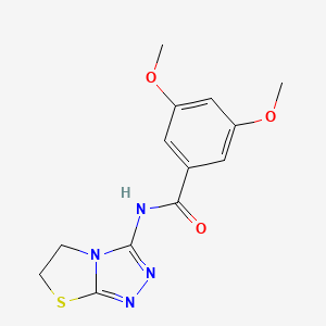 molecular formula C13H14N4O3S B2714202 N-(5,6-二氢噻唑并[2,3-c][1,2,4]三唑-3-基)-3,5-二甲氧基苯甲酰胺 CAS No. 933006-16-7