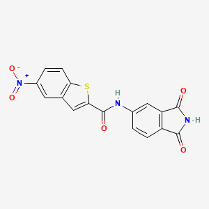 molecular formula C17H9N3O5S B2714203 N-(1,3-dioxoisoindolin-5-yl)-5-nitrobenzo[b]thiophene-2-carboxamide CAS No. 683235-53-2