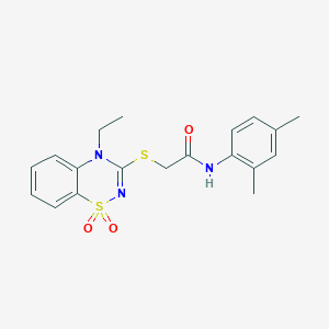 N-(2,4-dimethylphenyl)-2-((4-ethyl-1,1-dioxido-4H-benzo[e][1,2,4]thiadiazin-3-yl)thio)acetamide