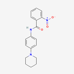 molecular formula C18H19N3O3 B2714208 2-nitro-N-(4-(piperidin-1-yl)phenyl)benzamide CAS No. 432009-48-8