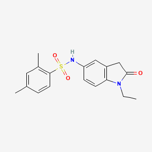 molecular formula C18H20N2O3S B2714214 N-(1-乙基-2-氧代吲哚-5-基)-2,4-二甲基苯磺酰胺 CAS No. 921556-84-5
