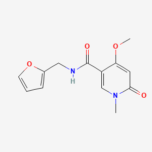 molecular formula C13H14N2O4 B2714223 N-(furan-2-ylmethyl)-4-methoxy-1-methyl-6-oxo-1,6-dihydropyridine-3-carboxamide CAS No. 2034618-57-8
