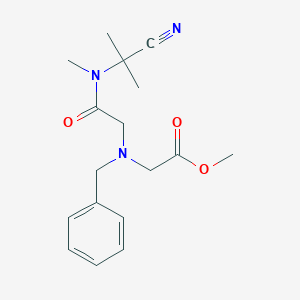 molecular formula C17H23N3O3 B2714229 Methyl 2-[benzyl({[(1-cyano-1-methylethyl)(methyl)carbamoyl]methyl})amino]acetate CAS No. 1252261-38-3