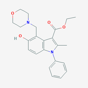 molecular formula C23H26N2O4 B271423 ethyl 5-hydroxy-2-methyl-4-(4-morpholinylmethyl)-1-phenyl-1H-indole-3-carboxylate 