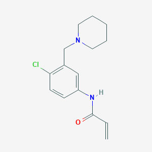molecular formula C15H19ClN2O B2714231 N-[4-Chloro-3-(piperidin-1-ylmethyl)phenyl]prop-2-enamide CAS No. 2305561-00-4