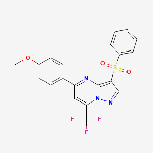 5-(4-Methoxyphenyl)-3-(phenylsulfonyl)-7-(trifluoromethyl)pyrazolo[1,5-a]pyrimidine