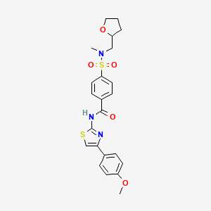 N-(4-(4-methoxyphenyl)thiazol-2-yl)-4-(N-methyl-N-((tetrahydrofuran-2-yl)methyl)sulfamoyl)benzamide