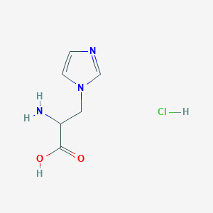 molecular formula C6H10ClN3O2 B2714247 盐酸2-氨基-3-(1H-咪唑-1-基)丙酸 CAS No. 1955519-51-3