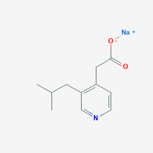 Sodium 2-[3-(2-methylpropyl)pyridin-4-yl]acetate