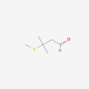 molecular formula C6H12OS B2714249 3-Methyl-3-(methylsulfanyl)butanal CAS No. 133567-89-2