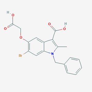 molecular formula C19H16BrNO5 B271425 1-benzyl-6-bromo-5-(carboxymethoxy)-2-methyl-1H-indole-3-carboxylic acid 