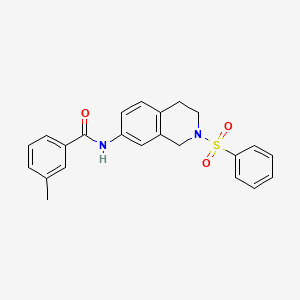 3-methyl-N-(2-(phenylsulfonyl)-1,2,3,4-tetrahydroisoquinolin-7-yl)benzamide