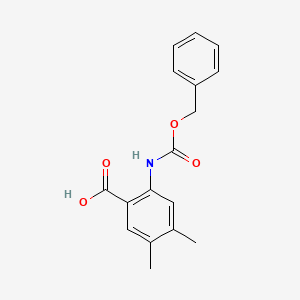 molecular formula C17H17NO4 B2714253 4,5-Dimethyl-2-(phenylmethoxycarbonylamino)benzoic acid CAS No. 2248330-02-9