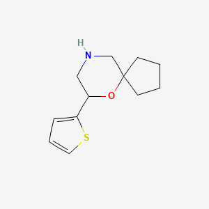 molecular formula C12H17NOS B2714254 7-Thiophen-2-yl-6-oxa-9-azaspiro[4.5]decane CAS No. 1489553-91-4