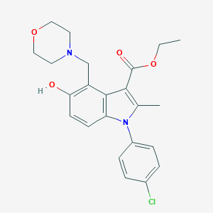 molecular formula C23H25ClN2O4 B271428 ethyl 1-(4-chlorophenyl)-5-hydroxy-2-methyl-4-(4-morpholinylmethyl)-1H-indole-3-carboxylate 