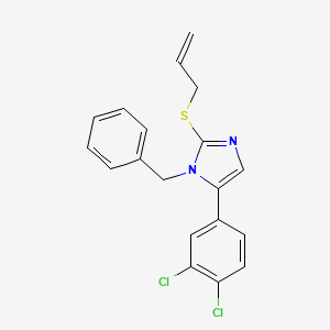 molecular formula C19H16Cl2N2S B2714283 2-(allylthio)-1-benzyl-5-(3,4-dichlorophenyl)-1H-imidazole CAS No. 1207007-44-0