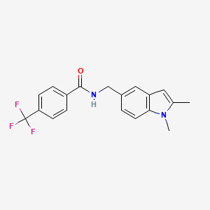 N-[(1,2-dimethyl-1H-indol-5-yl)methyl]-4-(trifluoromethyl)benzamide