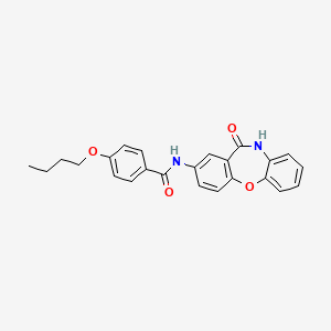 4-butoxy-N-(11-oxo-10,11-dihydrodibenzo[b,f][1,4]oxazepin-2-yl)benzamide