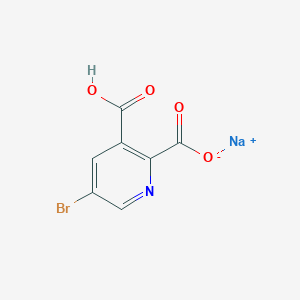 molecular formula C7H3BrNNaO4 B2714301 5-溴-3-羧基吡啶-2-羧酸钠 CAS No. 2138032-69-4