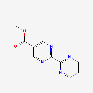 molecular formula C11H10N4O2 B2714304 Ethyl 2-(pyrimidin-2-yl)pyrimidine-5-carboxylate CAS No. 1068977-22-9